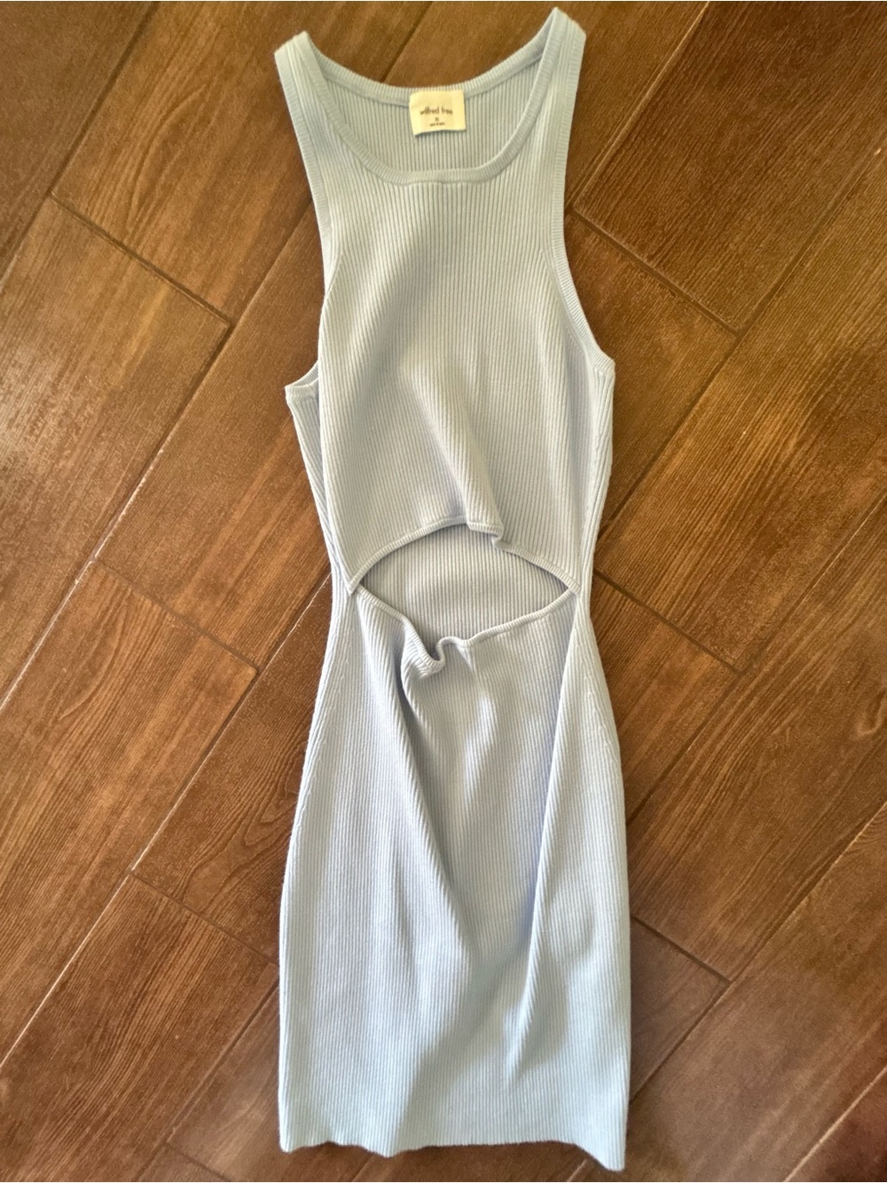 Wilfred Cutout Mini Dress- Light Blue XS